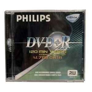 PHILIPS DVDR008‎ DVD+R Blank Disc~NEW SEALED